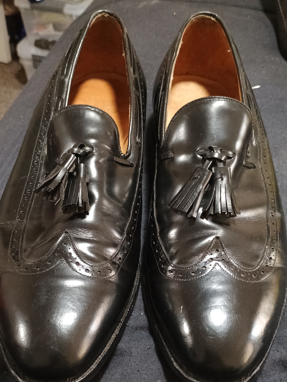 Black Tassel Leather Loafers - Men (254)